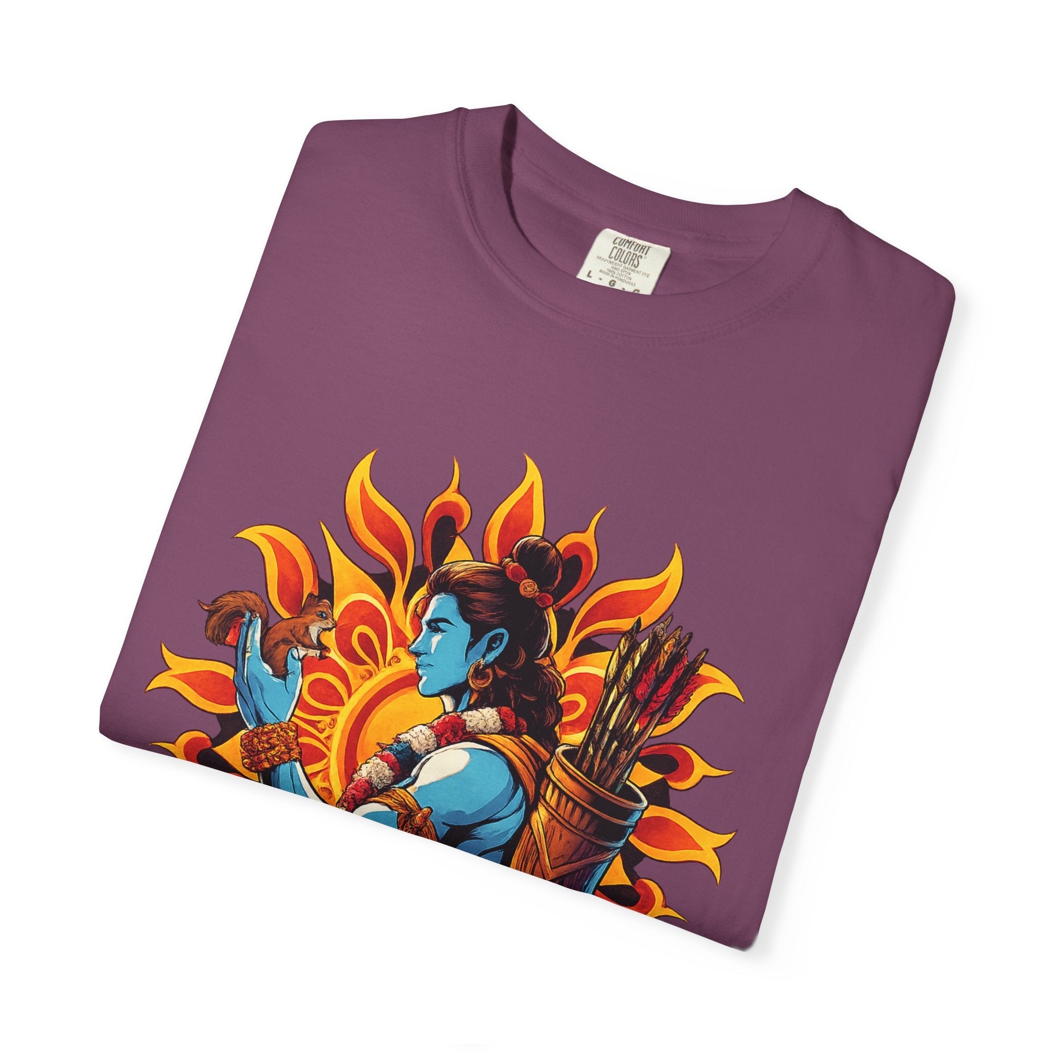 T-Shirt Ram Ji — Mythic Archer Illustration Tee (Sunburst Warrior Graphic)