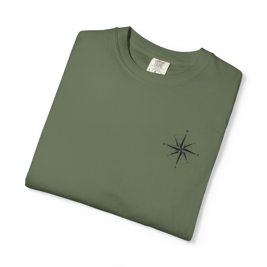 Compass Rose Pocket T-Shirt — Minimal Nautical Graphic Tee