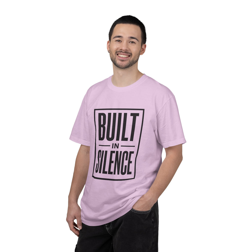 Built In Silence T-Shirt — Minimalist Bold Typography Tee