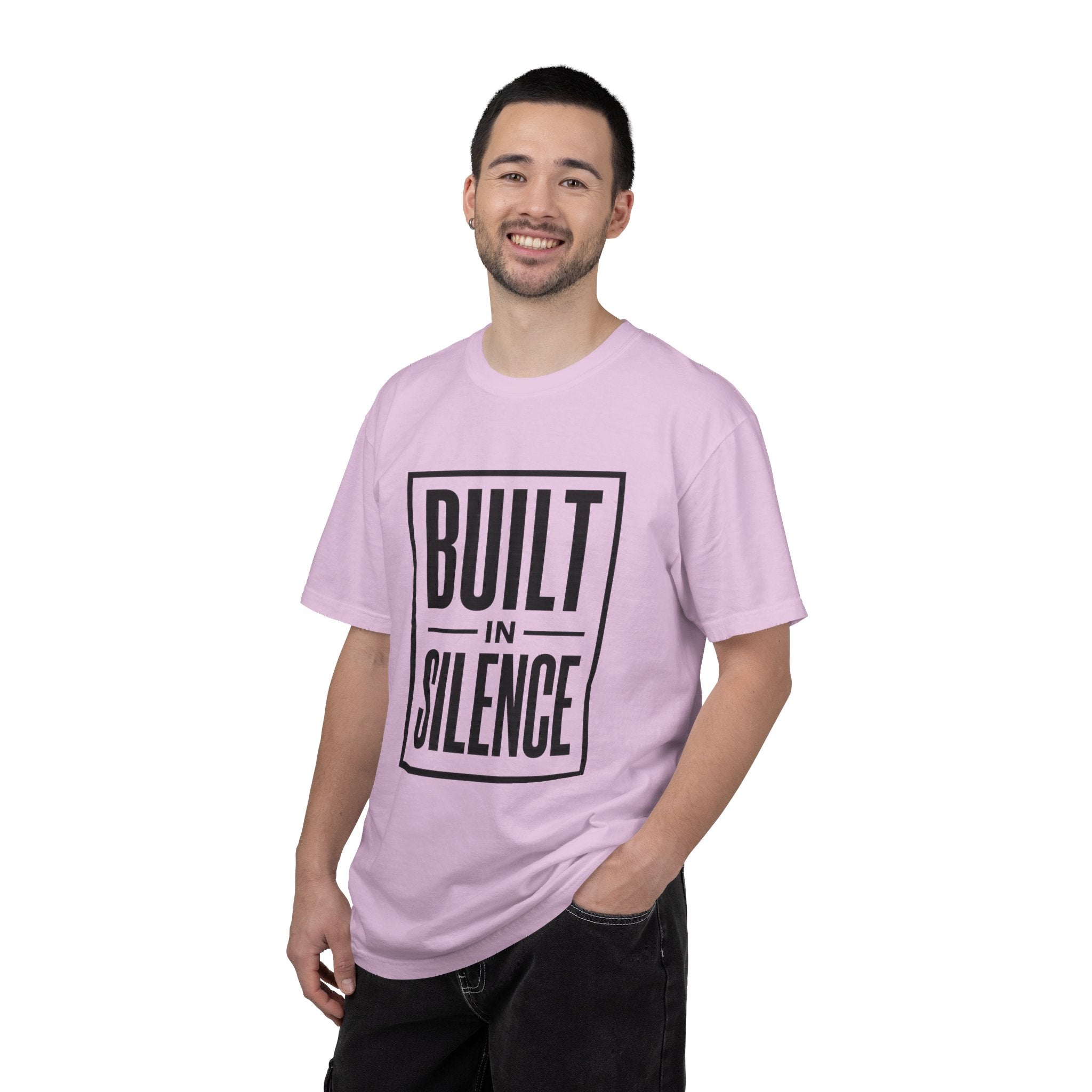 Built In Silence T-Shirt — Minimalist Bold Typography Tee