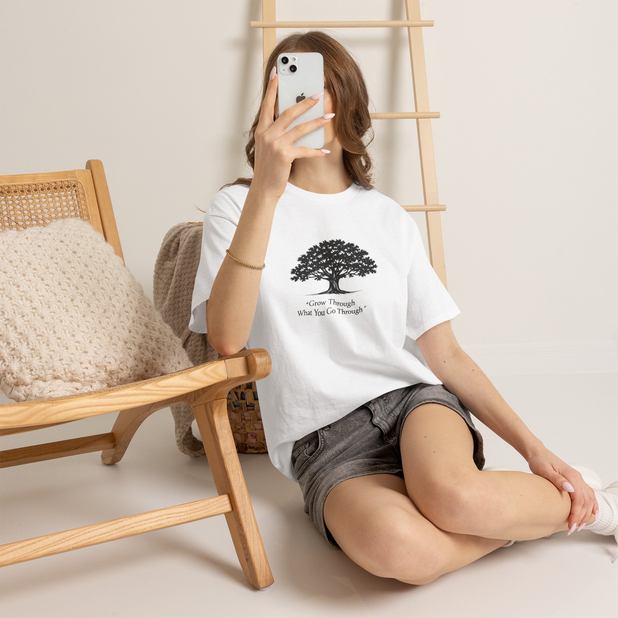 Tree of Growth T-Shirt — "Grow Through What You Go Through" Inspirational Tee