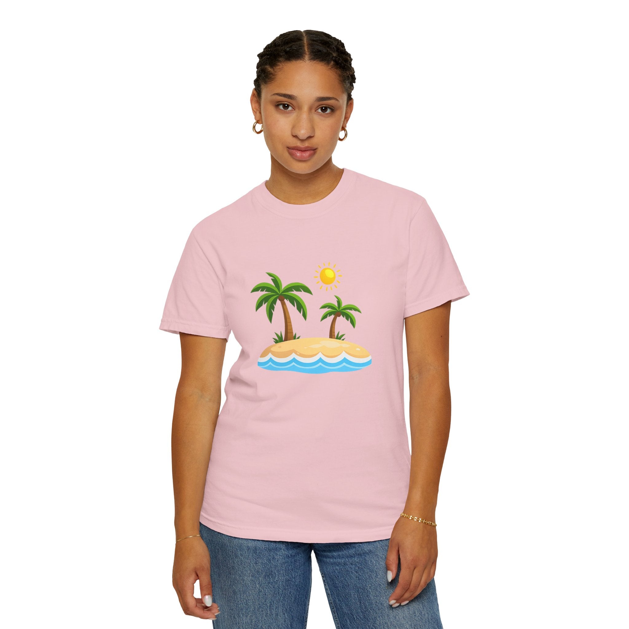 Island Paradise T-Shirt — Tropical Palm Tree Beach Graphic