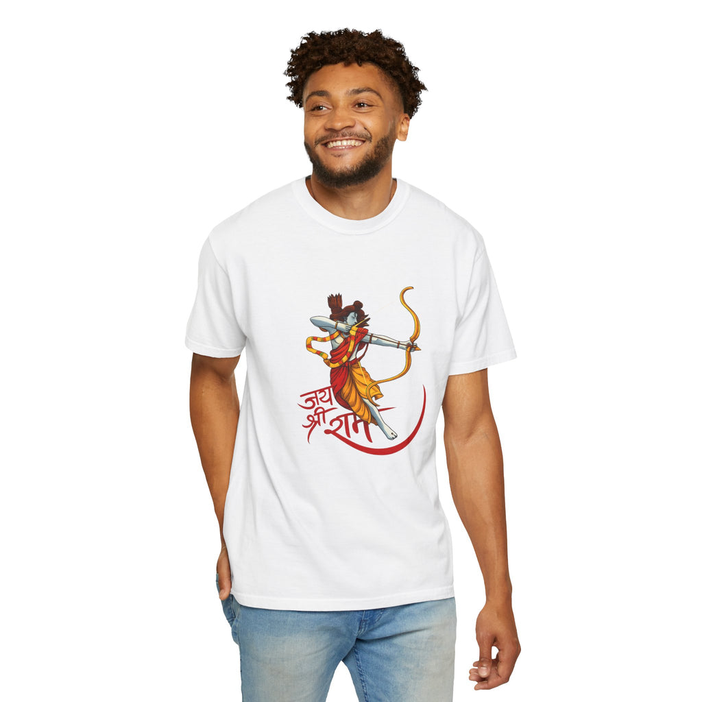 Ram Archer T-Shirt with ‘Jai Shri Ram’ Hindi Script — Hindu Festival & Devotional Tee