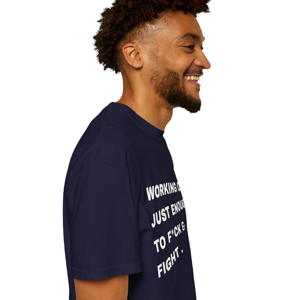 GYM T-Shirt — "Working Out Just Enough to F*ck & Fight" Motivational Sarcastic Tee