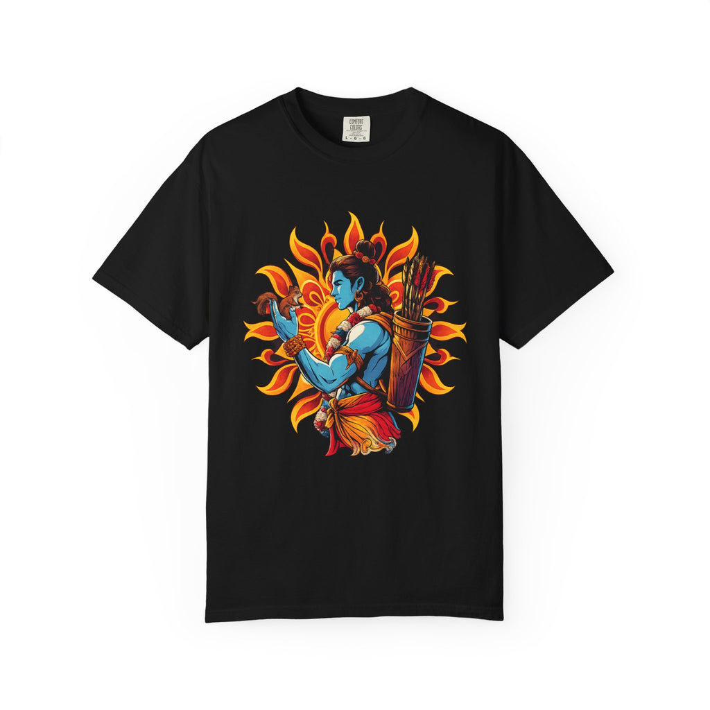 T-Shirt Ram Ji — Mythic Archer Illustration Tee (Sunburst Warrior Graphic)