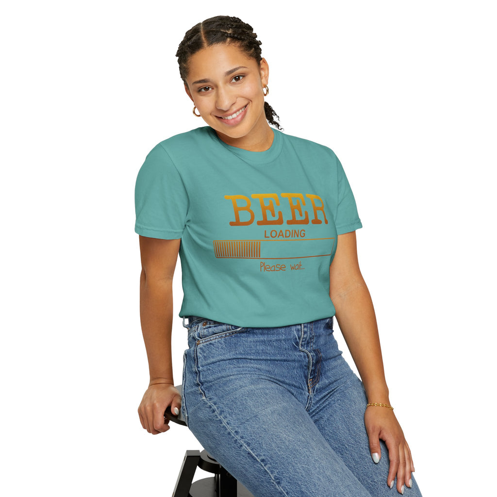 Beer Loading T‑Shirt — Funny 'Please Wait' Drinking Tee