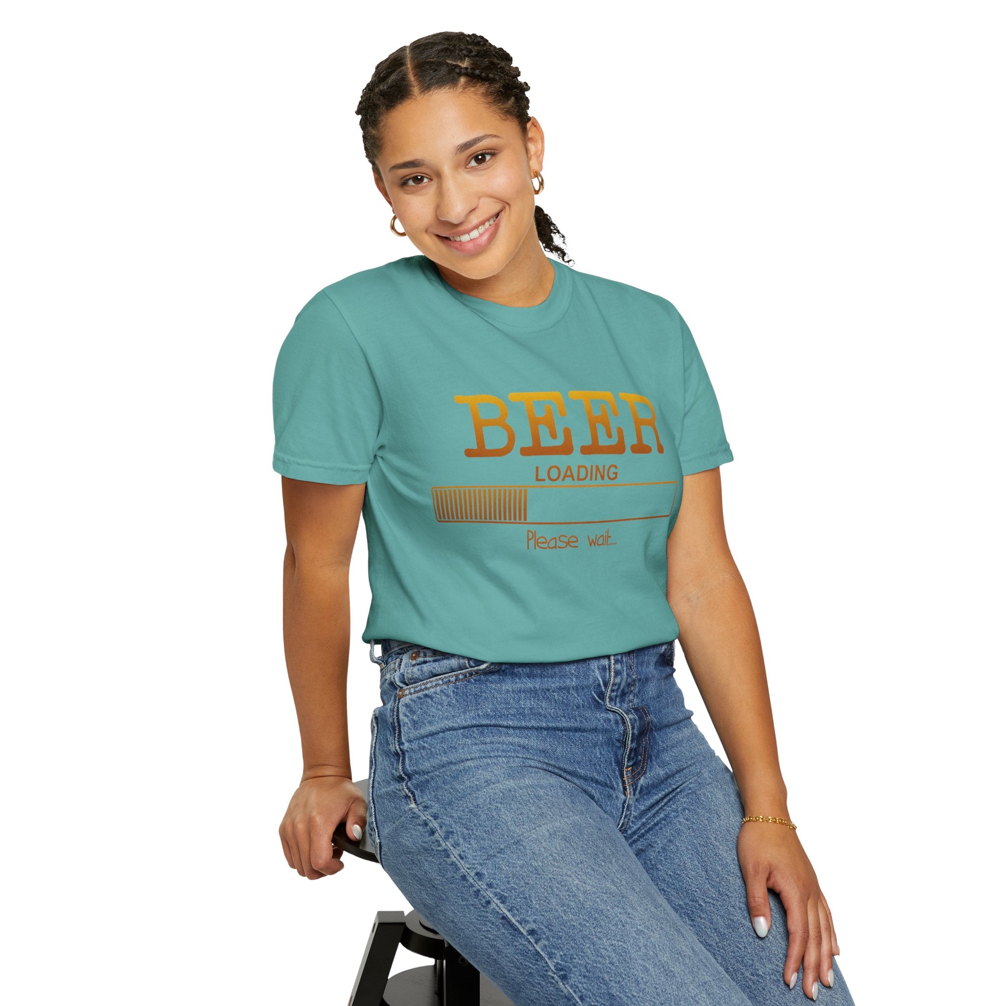 Beer Loading T‑Shirt — Funny 'Please Wait' Drinking Tee