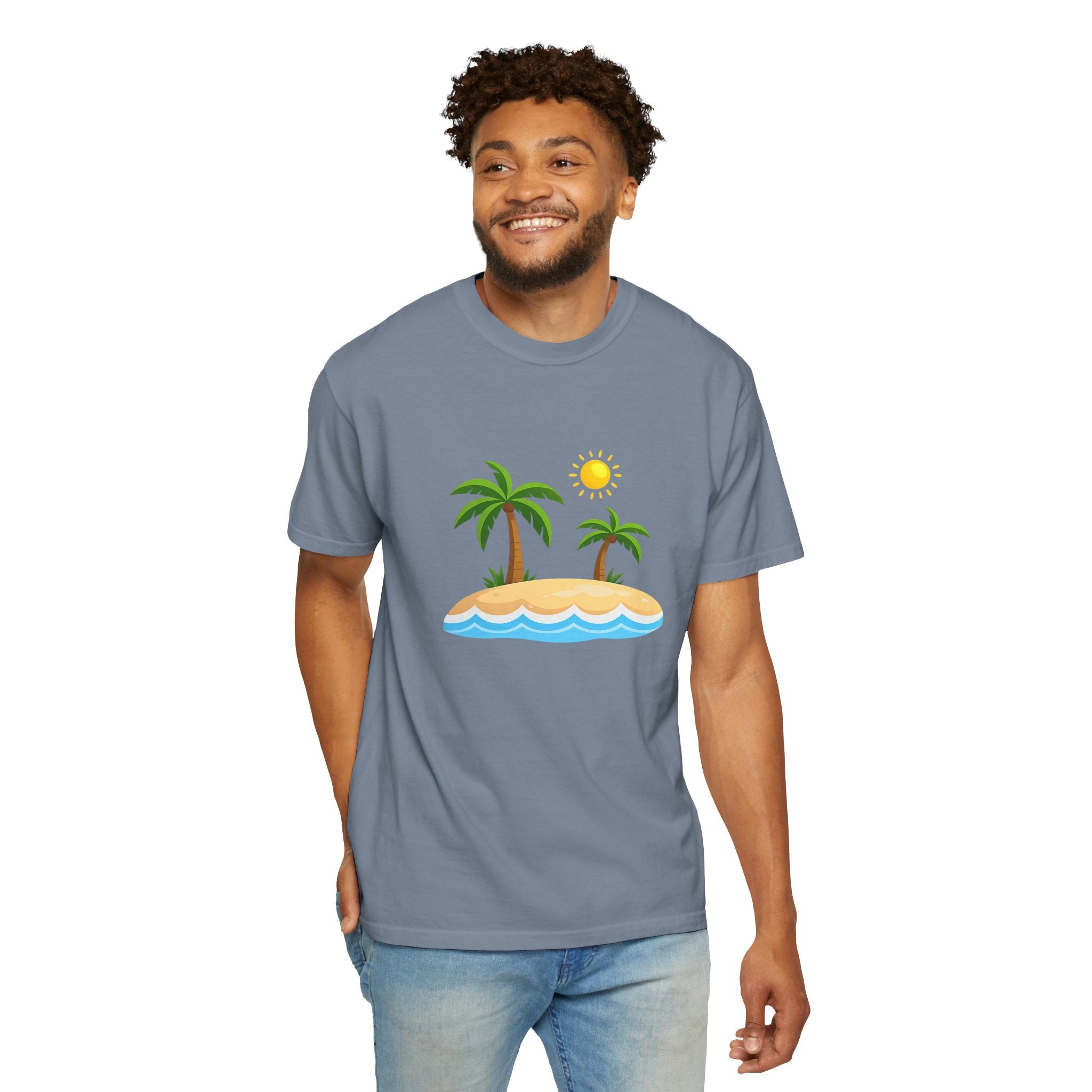 Island Paradise T-Shirt — Tropical Palm Tree Beach Graphic