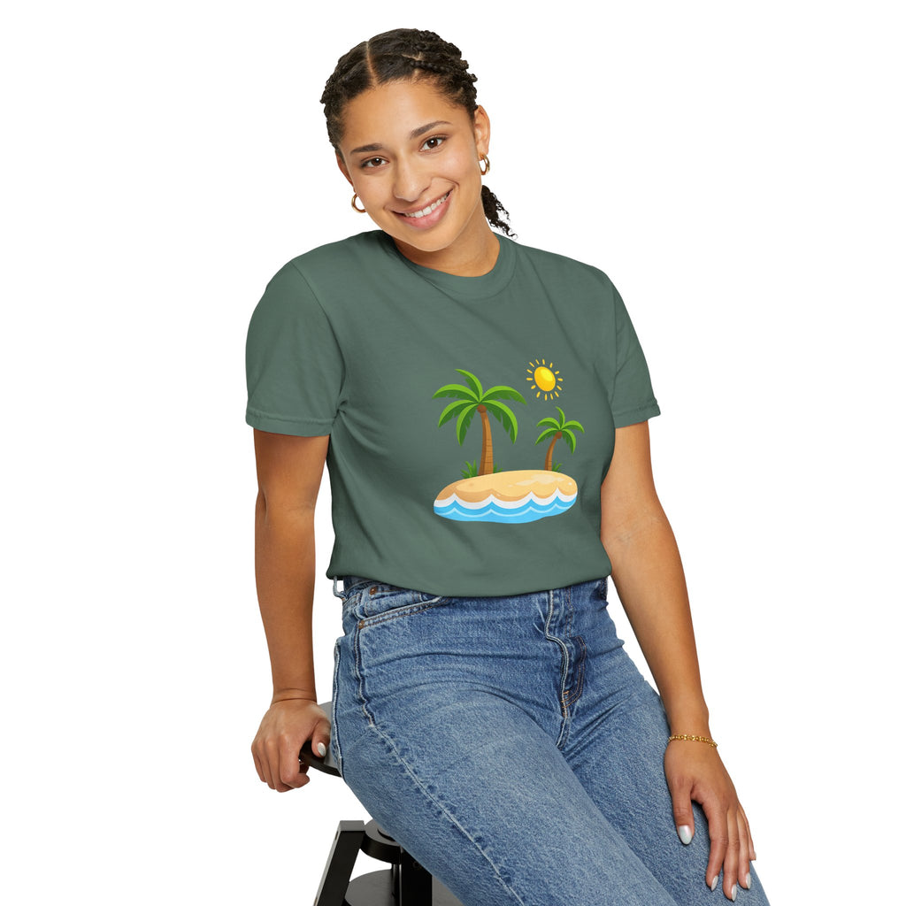 Island Paradise T-Shirt — Tropical Palm Tree Beach Graphic