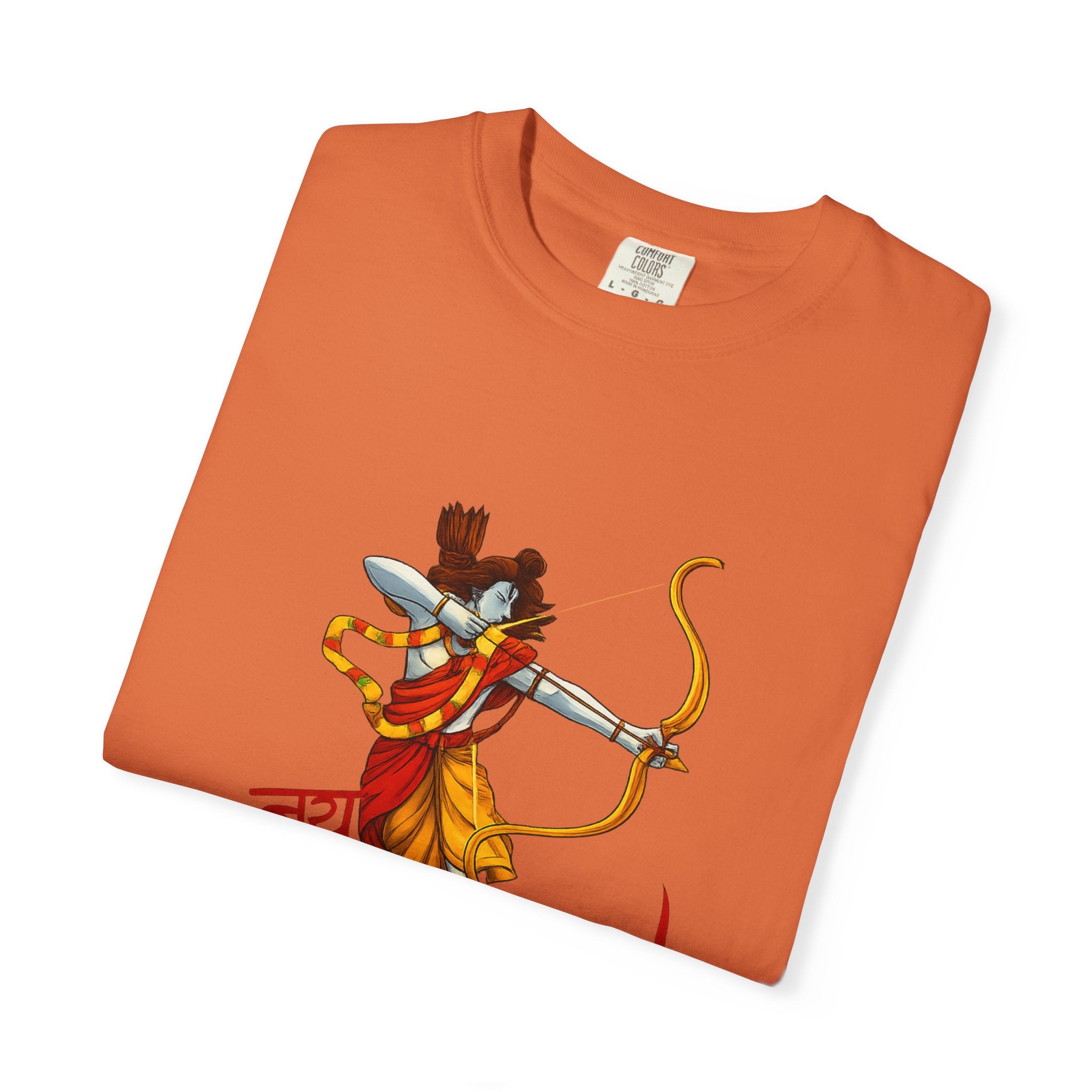 Ram Archer T-Shirt with ‘Jai Shri Ram’ Hindi Script — Hindu Festival & Devotional Tee