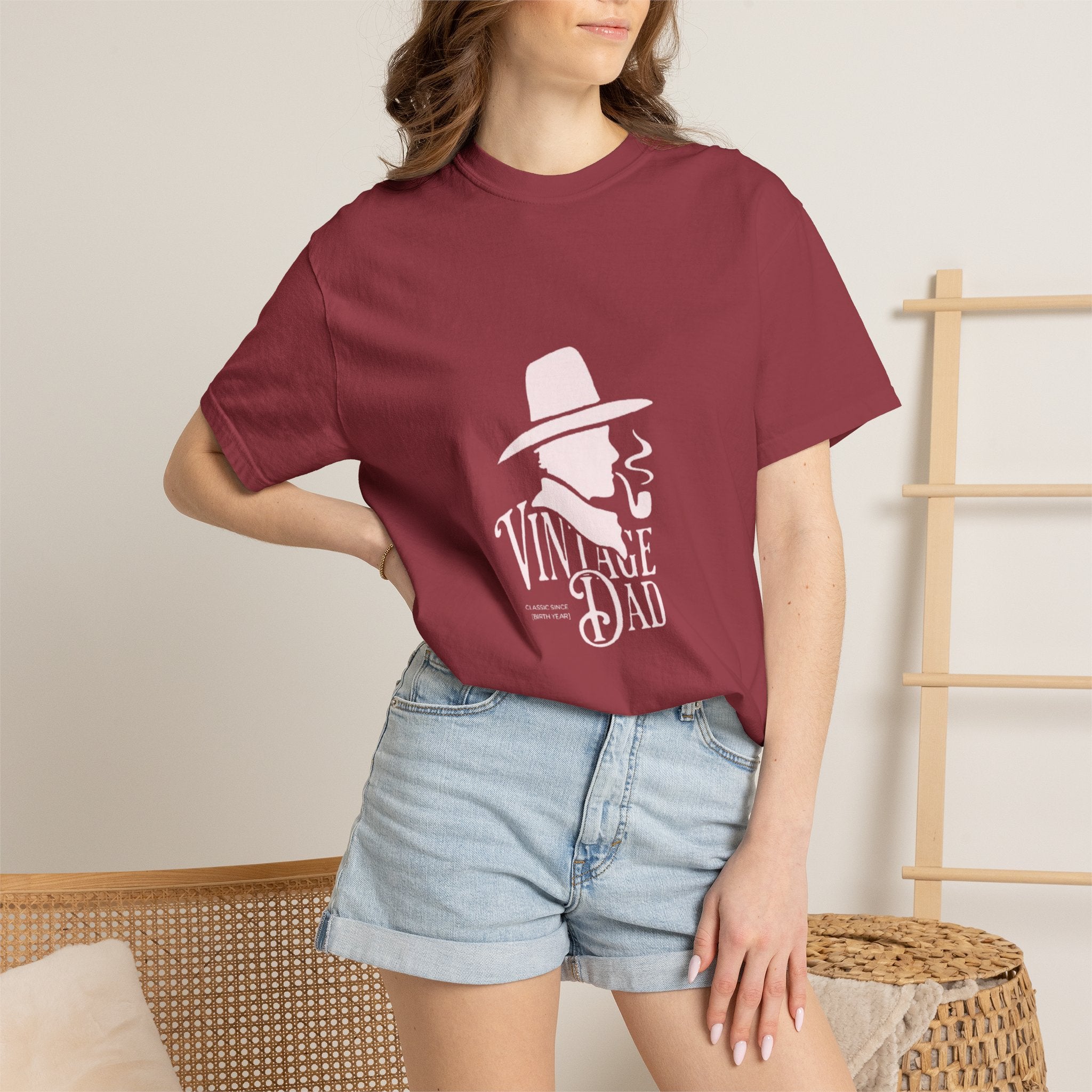 Vintage Dad graphic tee | Retro hat & pipe design