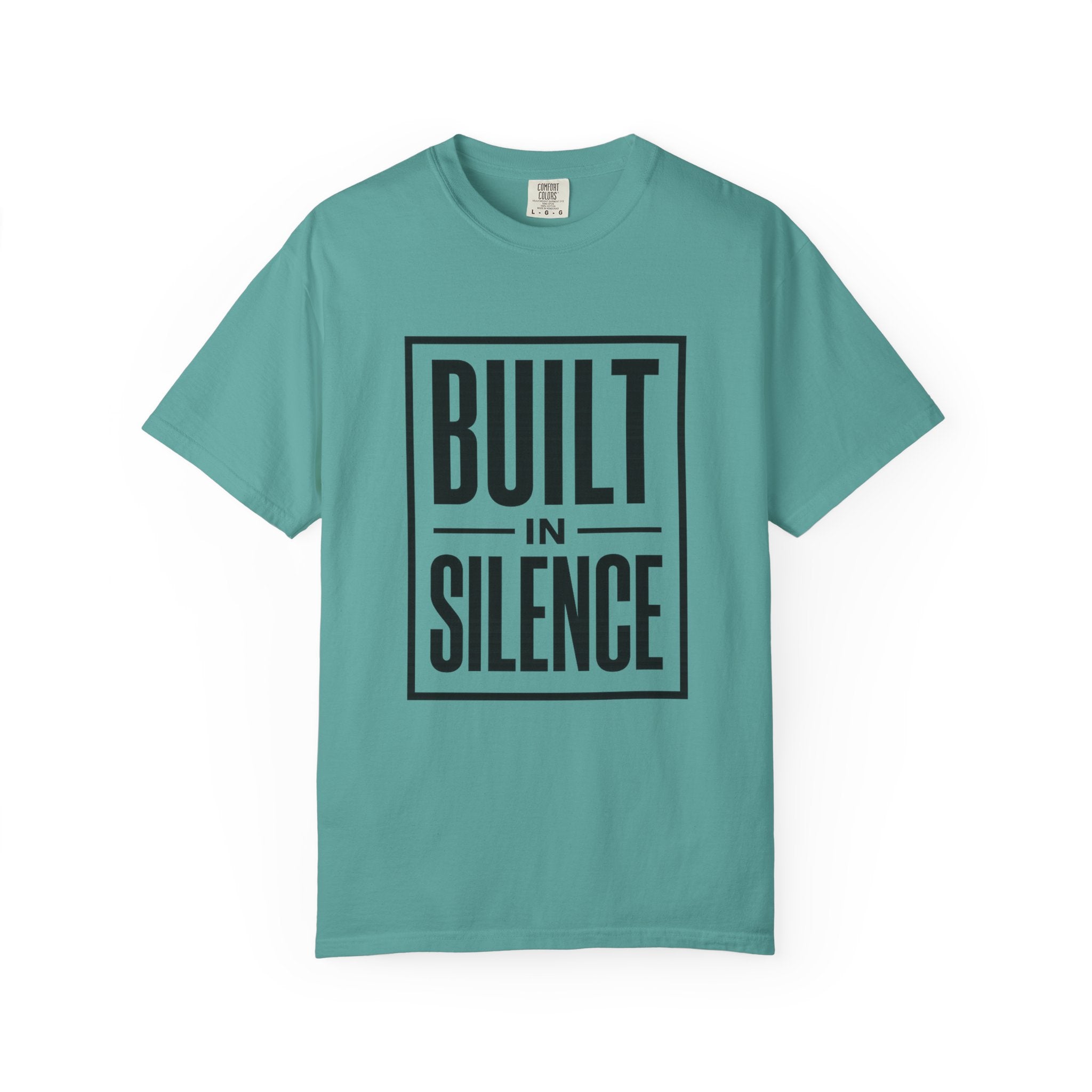 Built In Silence T-Shirt — Minimalist Bold Typography Tee