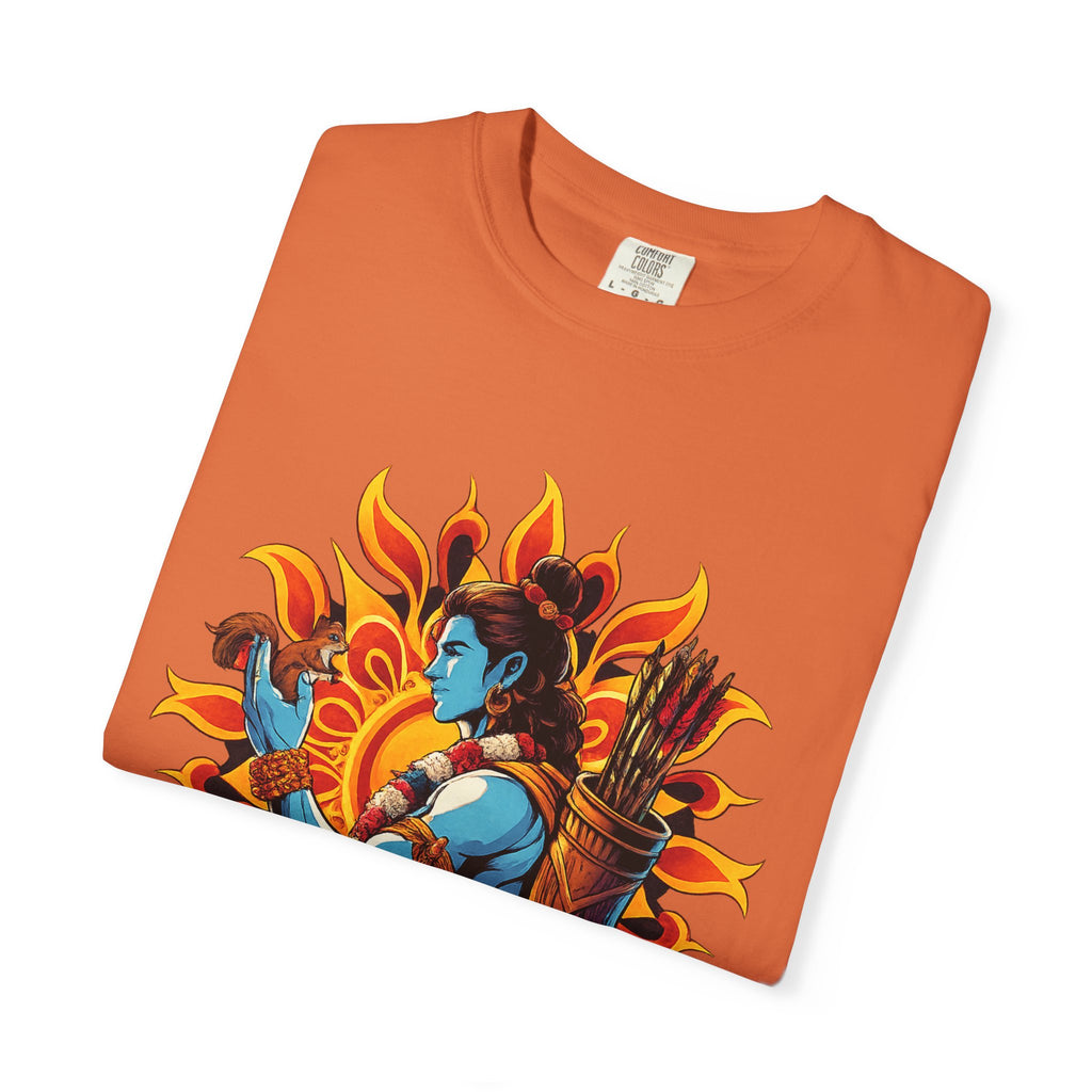 T-Shirt Ram Ji — Mythic Archer Illustration Tee (Sunburst Warrior Graphic)