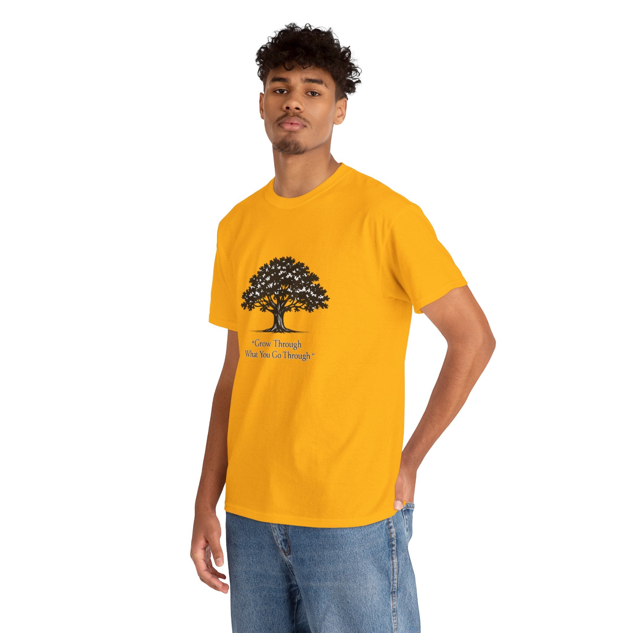 Tree of Growth T-Shirt — "Grow Through What You Go Through" Inspirational Tee