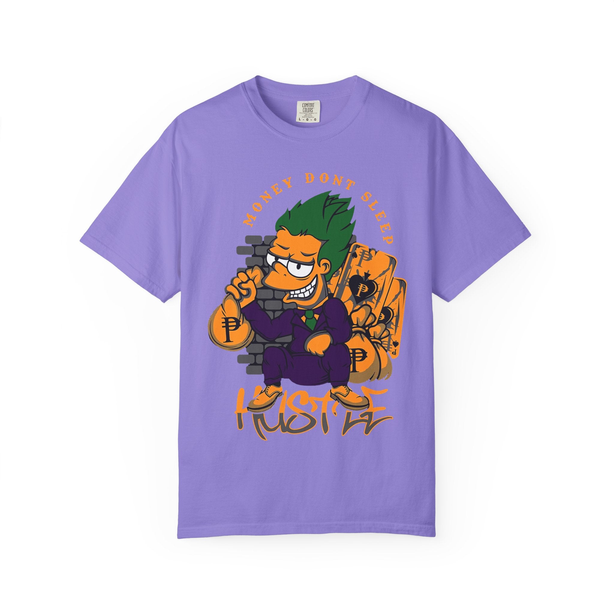 T-Shirt — 'Money Don’t Sleep' Cartoon Hustle Tee